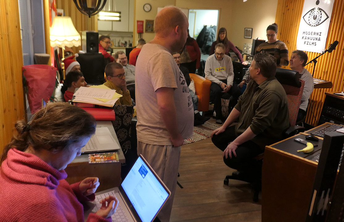 Musiikkihuone Studiolla äänityspäivä 16.12.2025